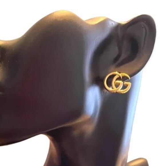 Gucci GG Gold Tone Earrings w/Box and Dust bag (GGXX028) - Picture 5 of 6